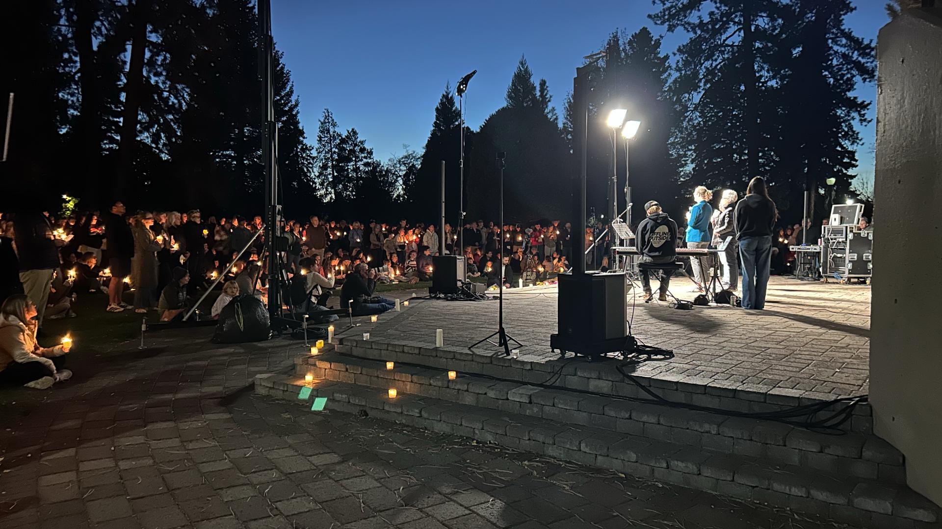Community gather in Bend for vigil after Silver Rake Elementary school ...