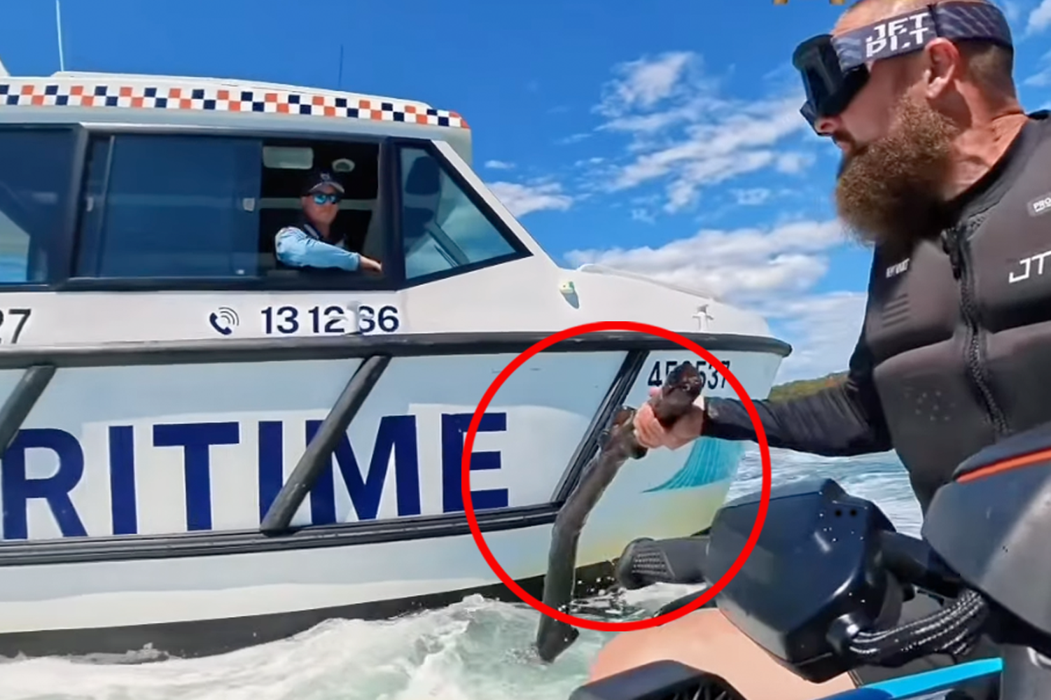 Jet ski rider fined $500 after good deed on Sydney waterway