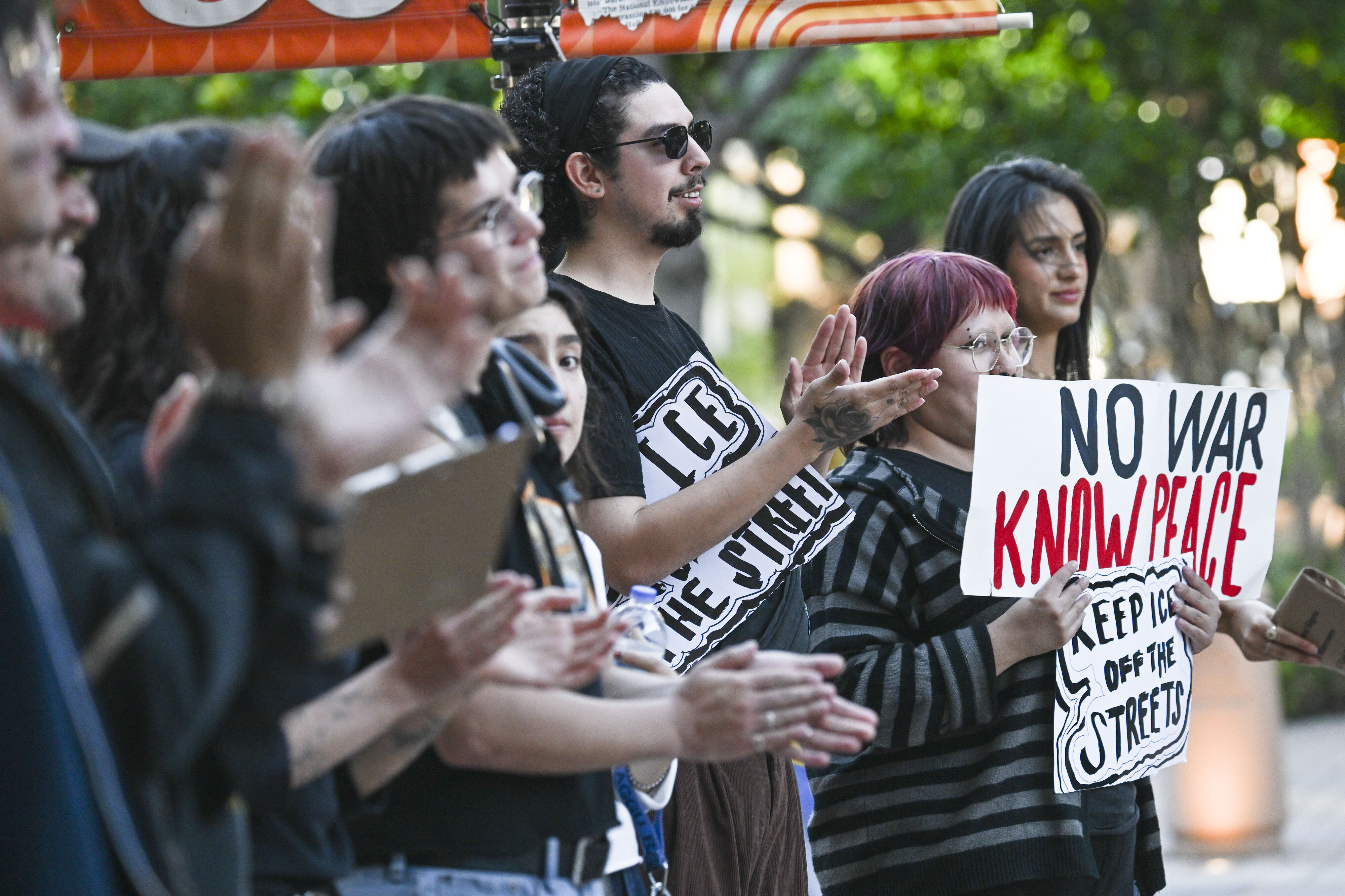 Riverside rally protests what advocates call ICE 'siege' in the Inland Empire