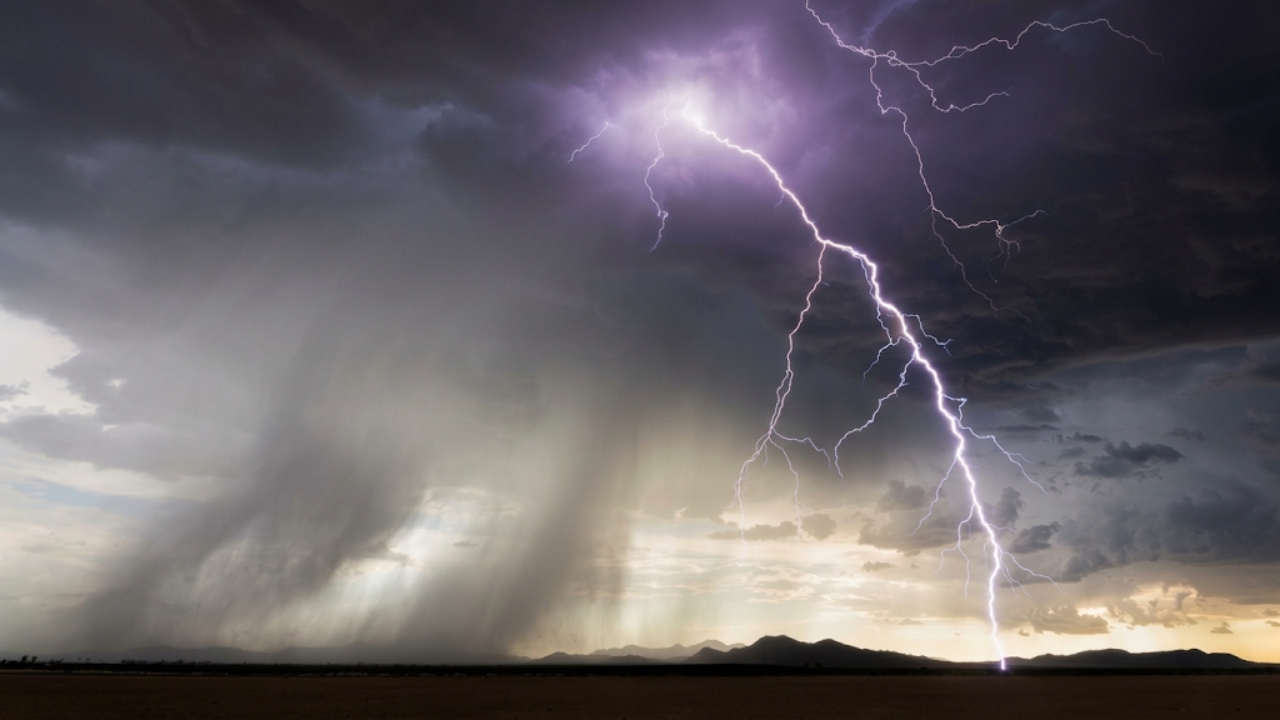 Monsoon storm captured in action