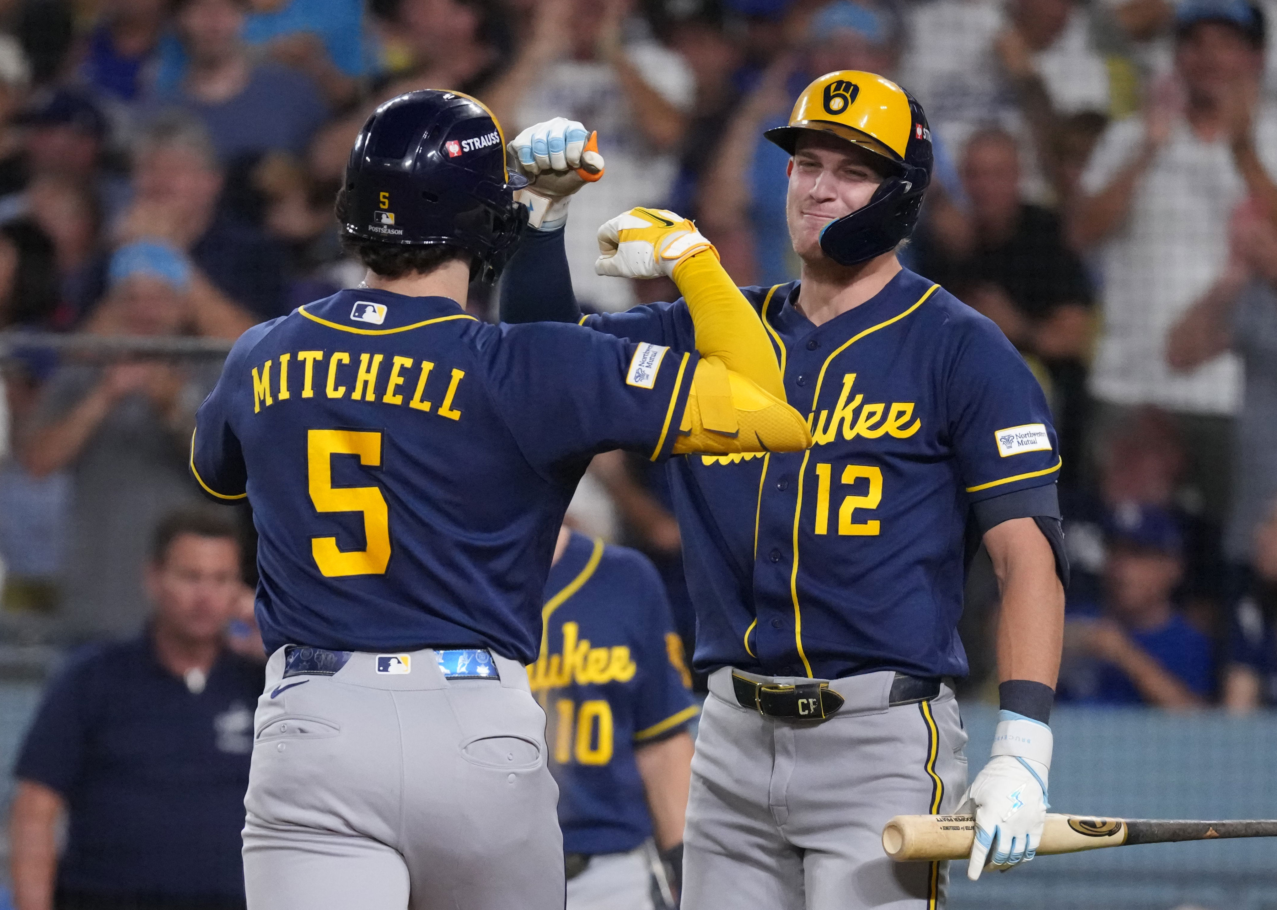 Brewers roar back from 4 runs down to sweep Dodgers, reach first World ...
