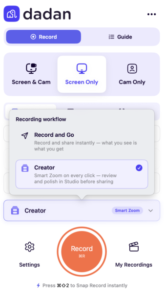 Dadan's desktop apps move beyond recording to AI-powered video creation
