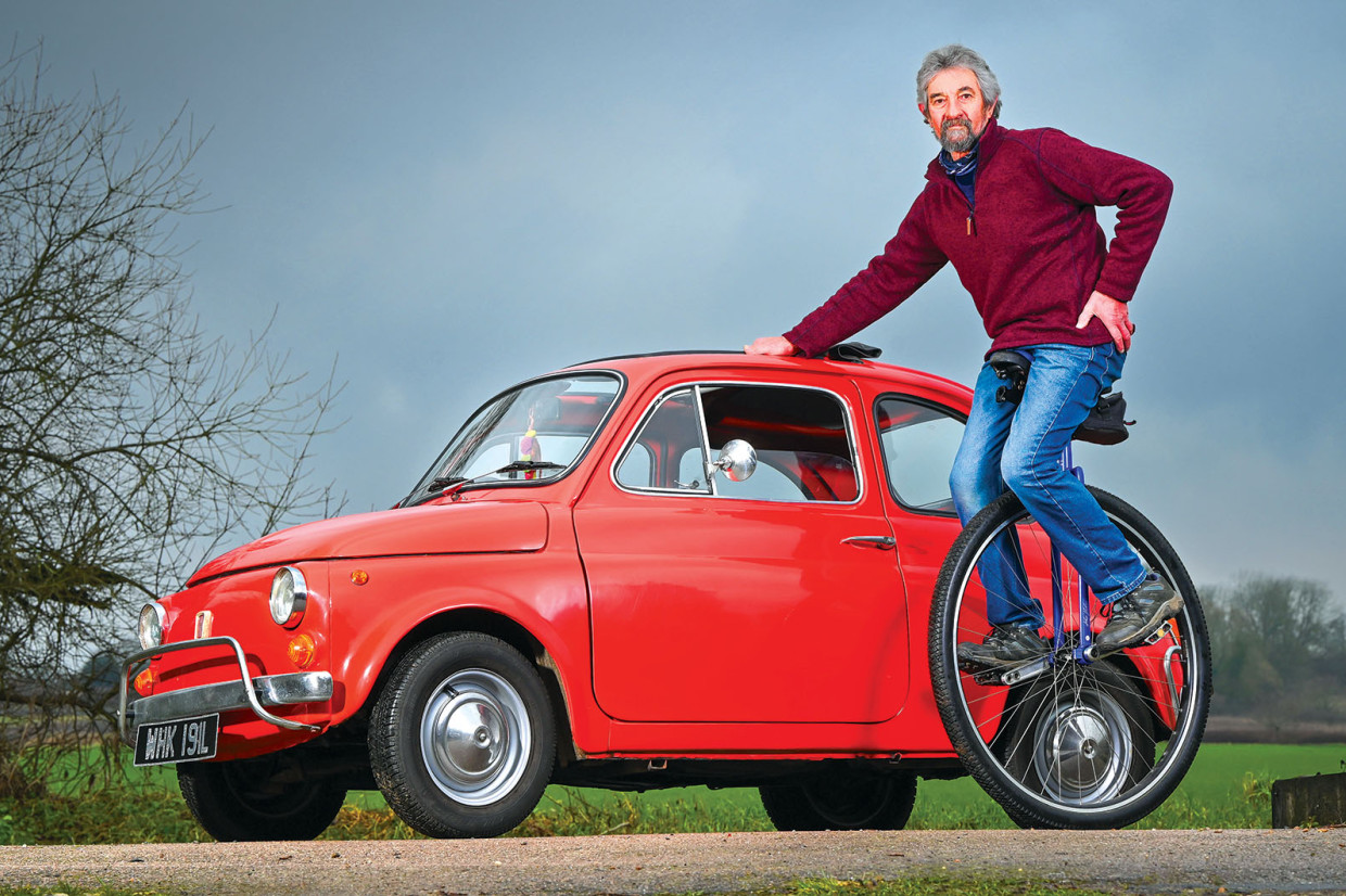 Classic cars and unicycles? For one enthusiast, they’re the perfect match