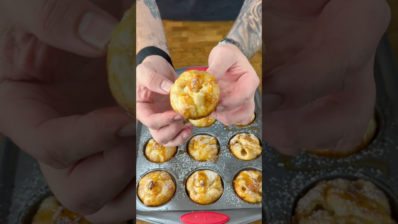 Apple pie bites get their shape from a pinch-and-twist technique