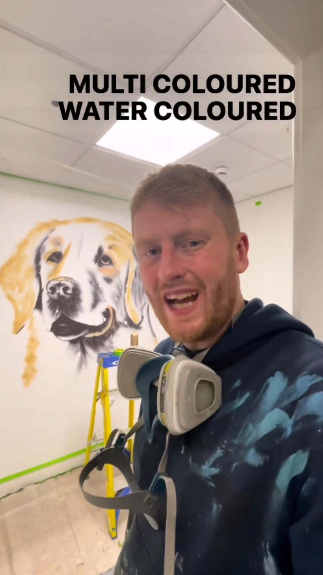 How watercolor techniques inspire creative dog murals and street art