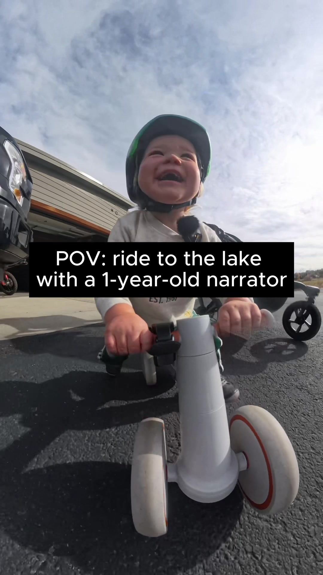 Trail ride to the lake with a toddler narrator