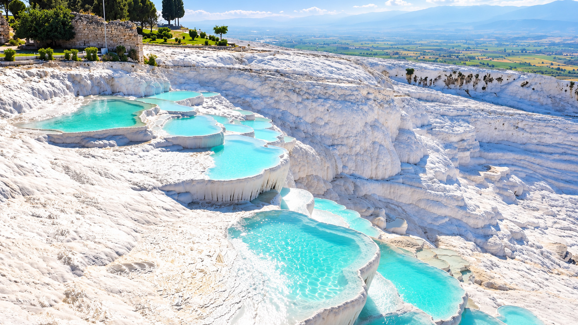 Is this a snowy mountain or natural white rock?