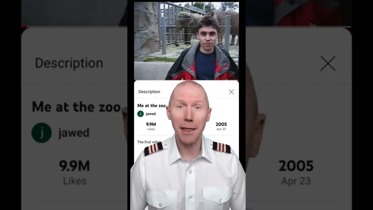 The first video in YouTube history somehow shouted out this 747 pilot
