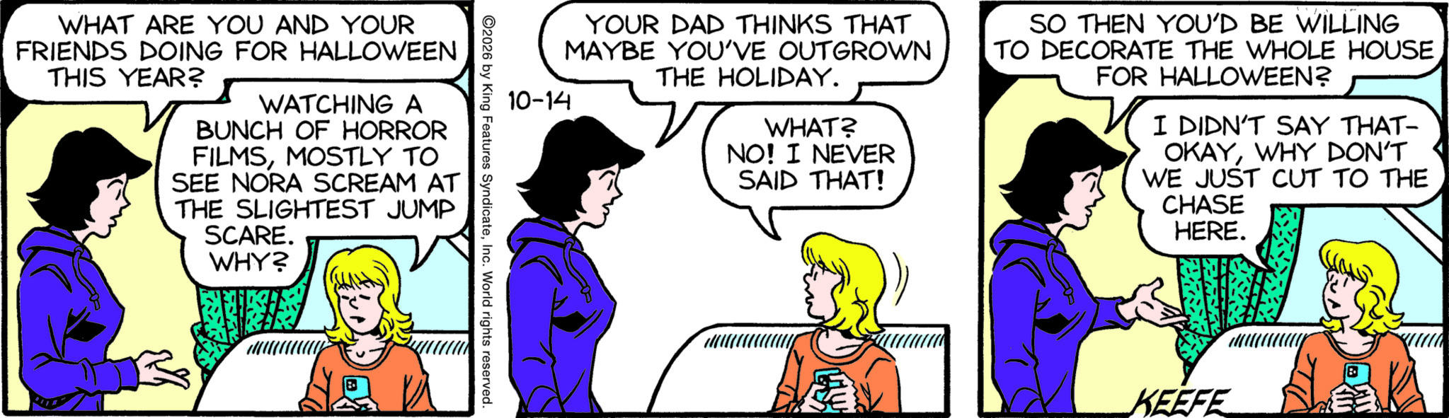 Sally Forth by Francesco Marciuliano; drawn by Jim Keefe