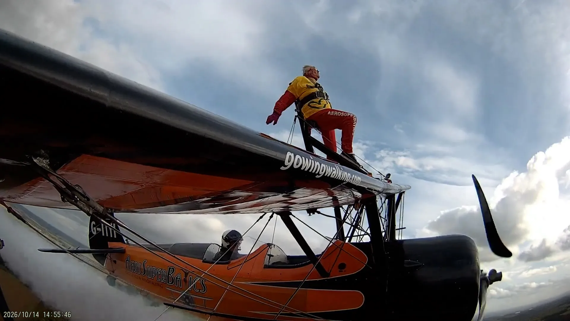 Woman, 99, becomes world's oldest wing-walker