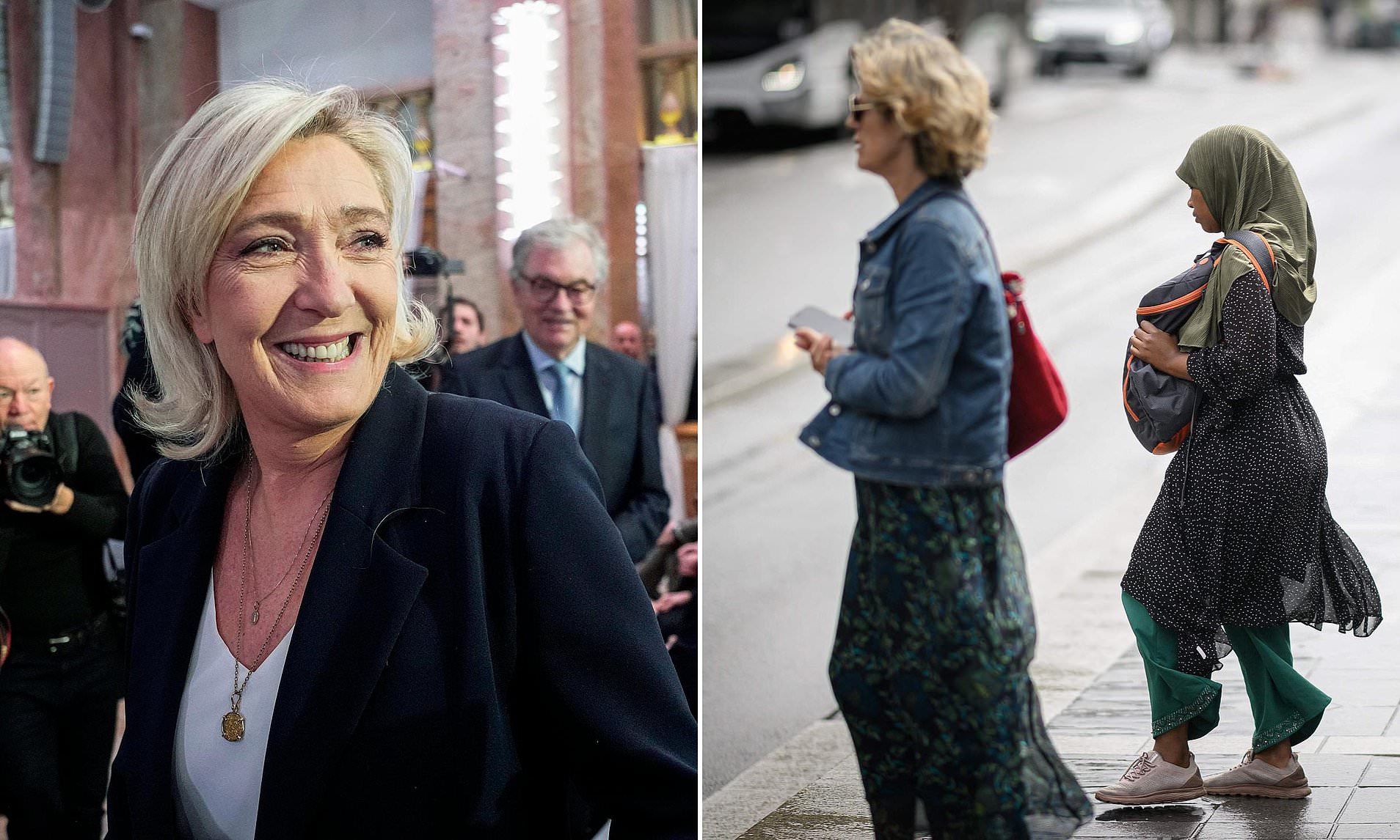 Nearly half of Muslims would consider leaving France if Marine Le Pen ...