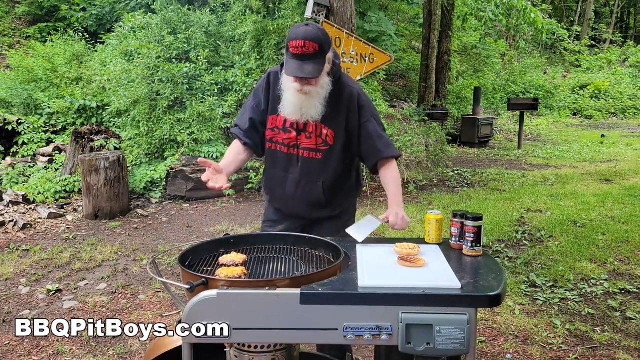 Double-patty cheeseburger gets melted cheese and crispy edges