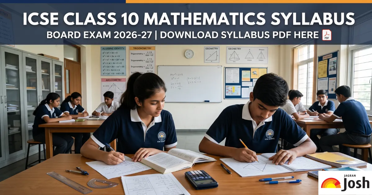 ICSE Class 10 mathematics syllabus for board exam 2026-27, download PDF ...