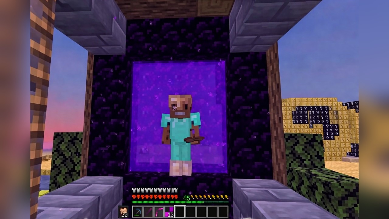 aCookieGod survives 100 days in Minecraft's lucky block superflat world