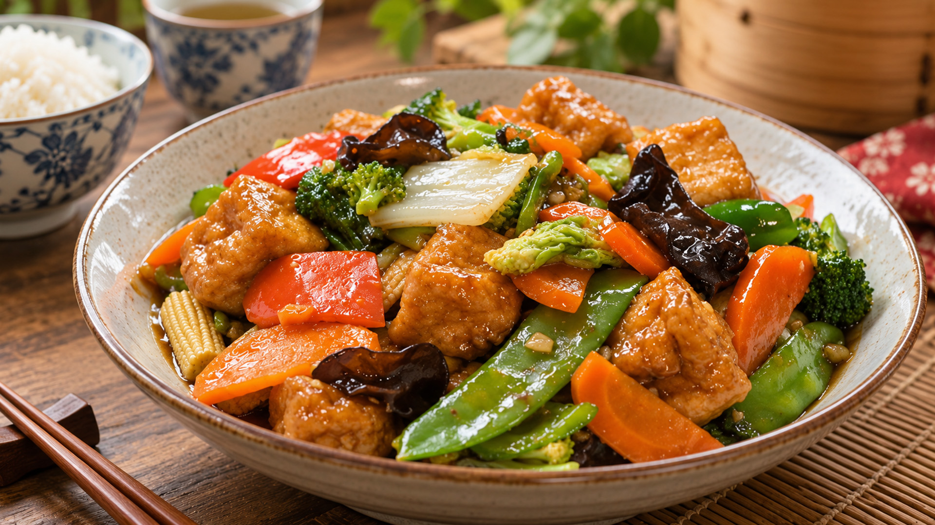 Buddha's delight packed with fresh vegetables