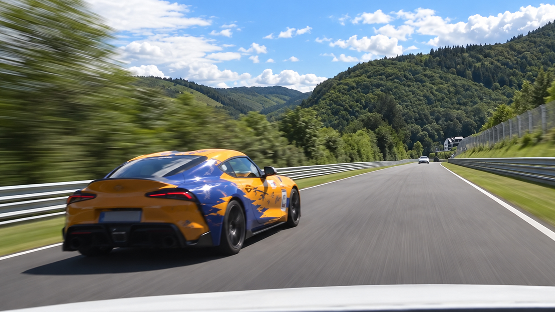 Toyota GR Supra hunts down traffic on Nürburgring