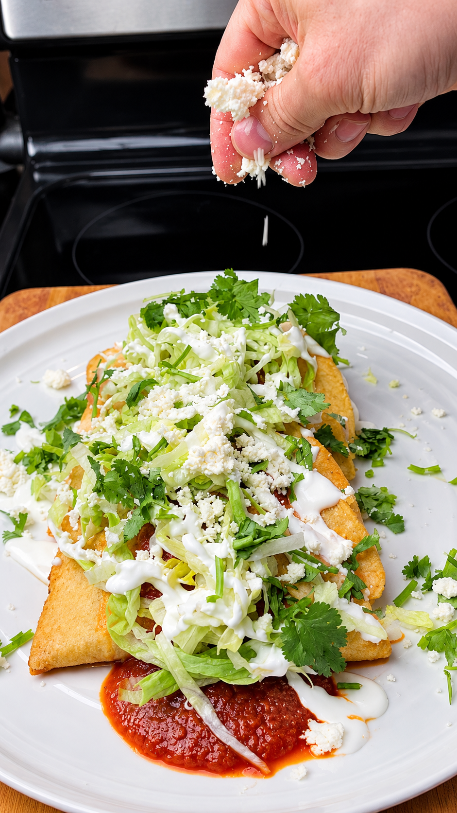 Korean tries Mexican potato tacos