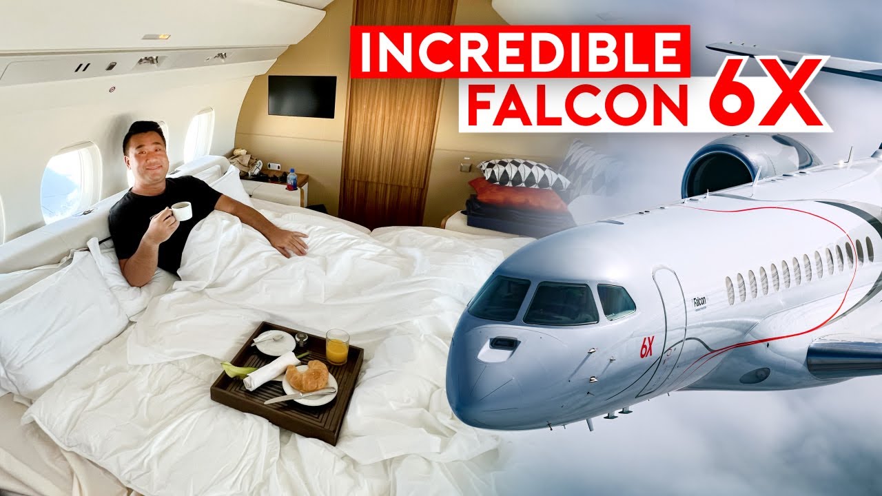 Inside the new Dassault Falcon 6X on a transatlantic flight!