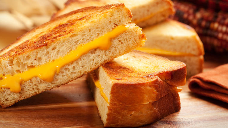 For a southern-style twist on grilled cheese, swap your bread for this
