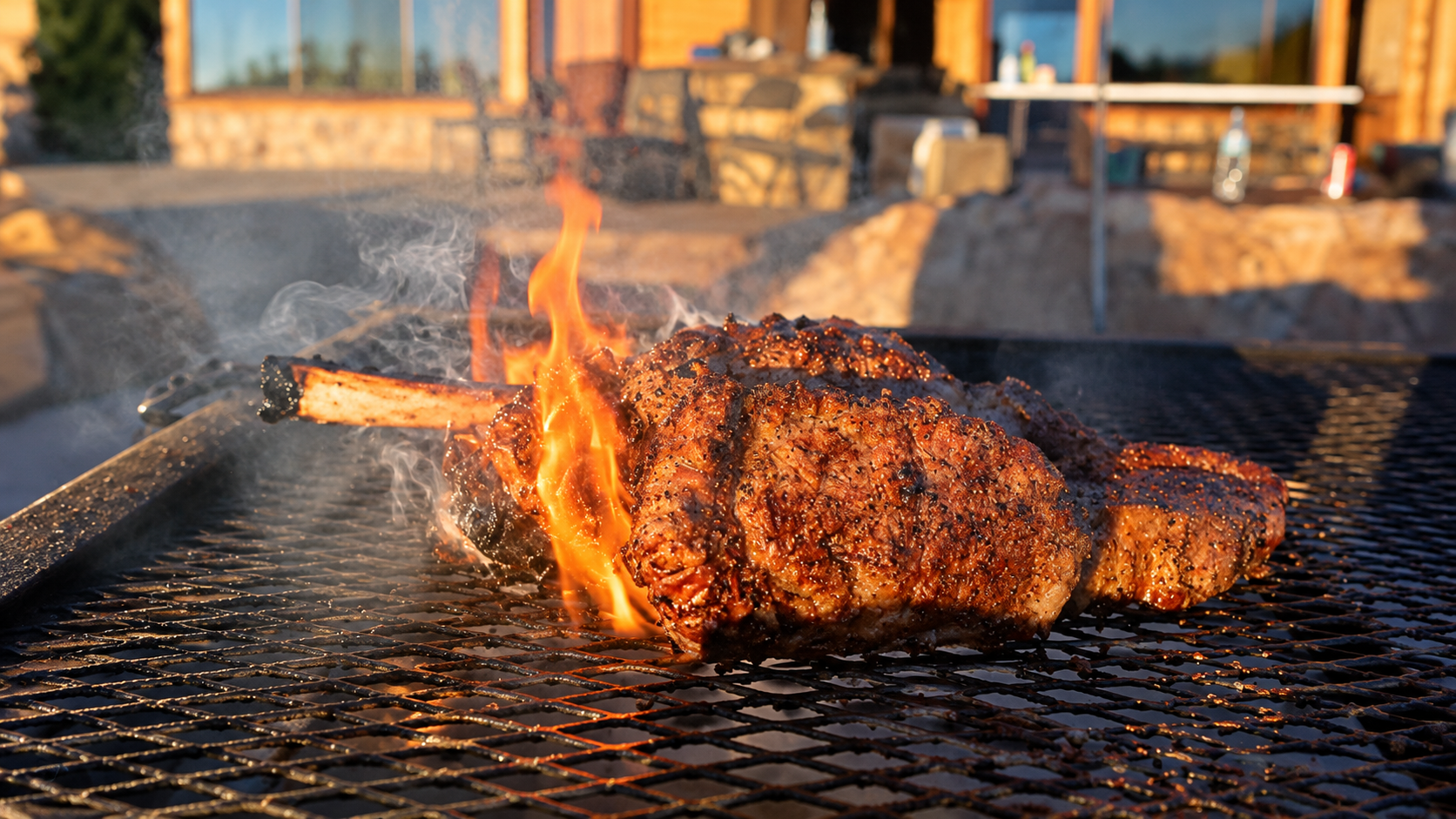 How he prepared and cooked a 100-pound cut of beef