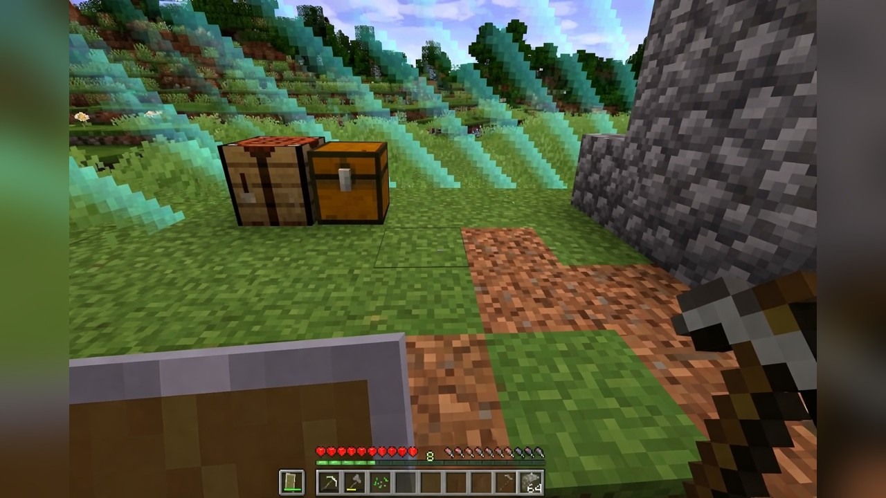 aCookieGod survives 100 days in a 1x1 border in hardcore Minecraft