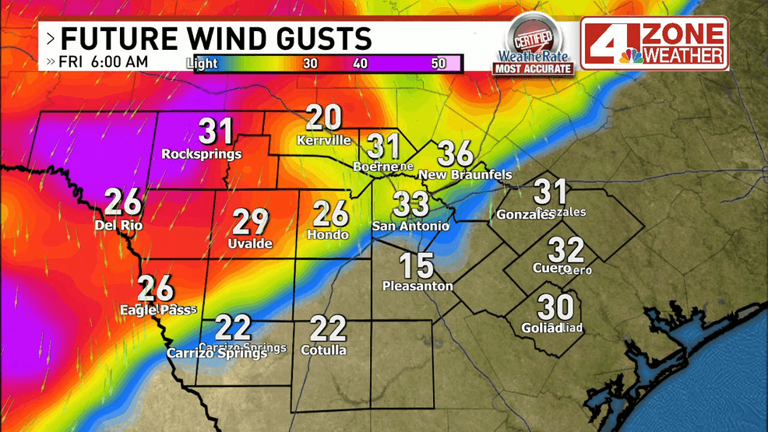Wind advisory issued for San Antonio as powerful cold front brings ...