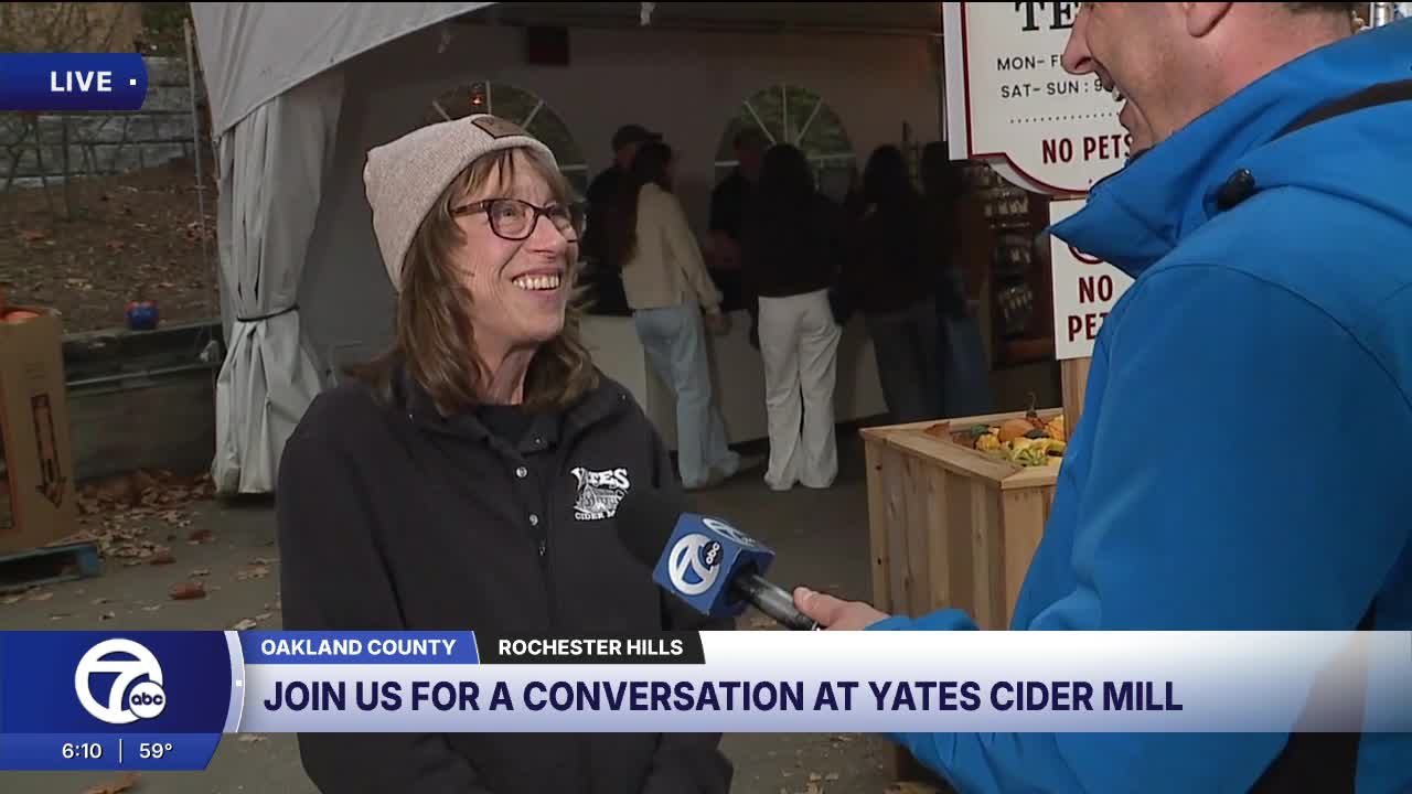 Let's talk at Yates Cider Mill in Rochester Hills