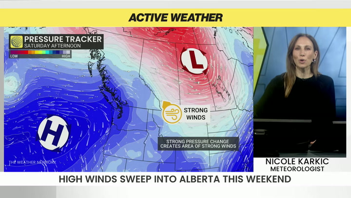 Strong winds to sweep Alberta this weekend