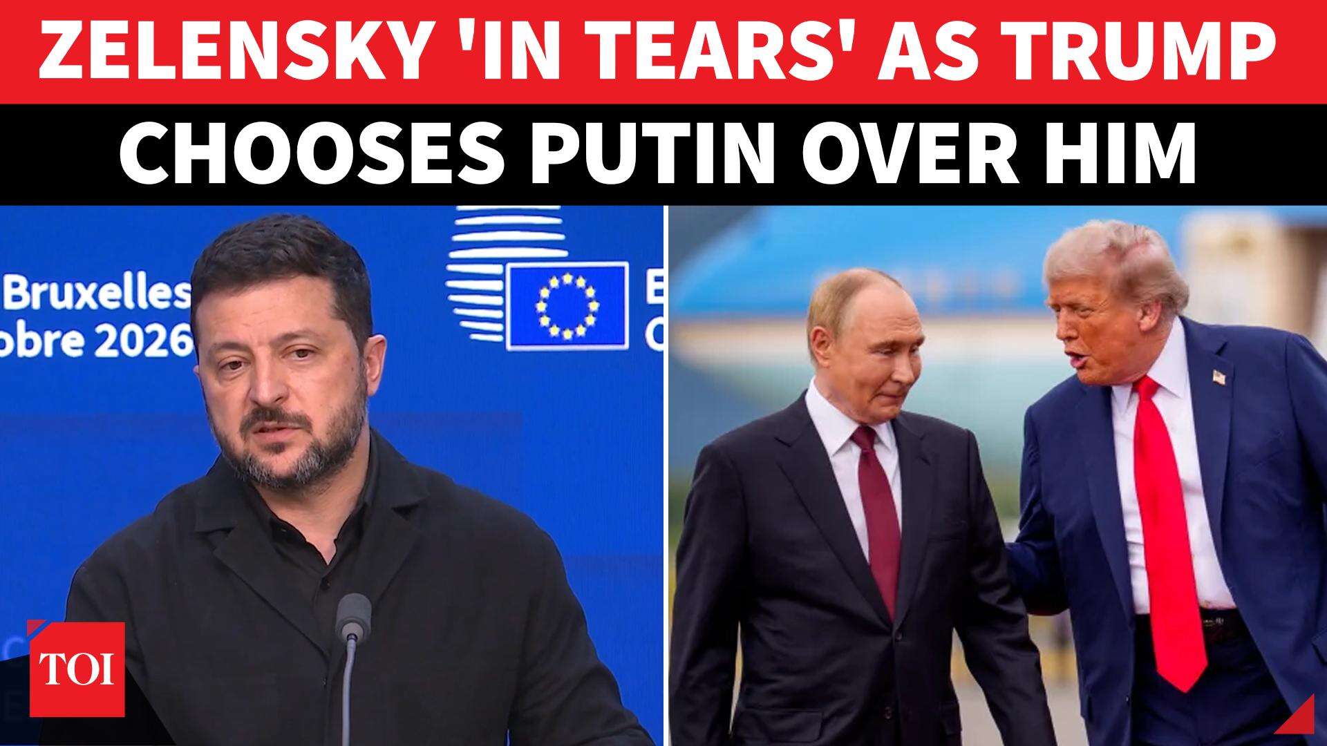Trump's 'Putin is easier' jab leaves Zelensky 'speechless' at Brussels ...