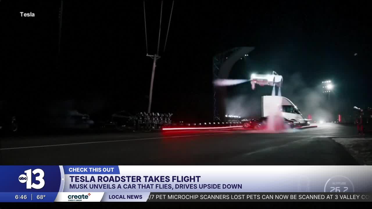 Tesla unveils what it says is a flying car