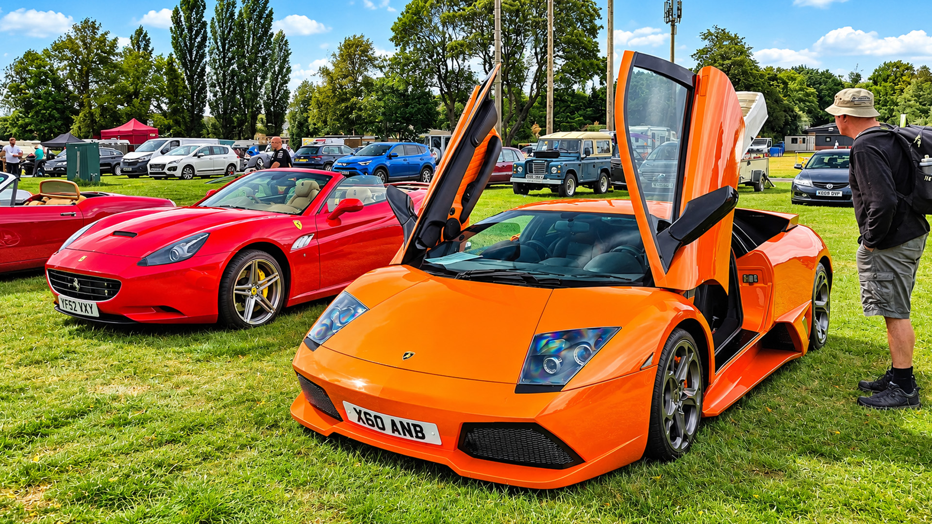 Inside a car show filled entirely with fake supercars