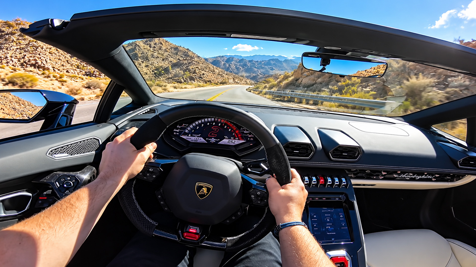 Testing Lamborghini Huracan Evo performance in the canyons