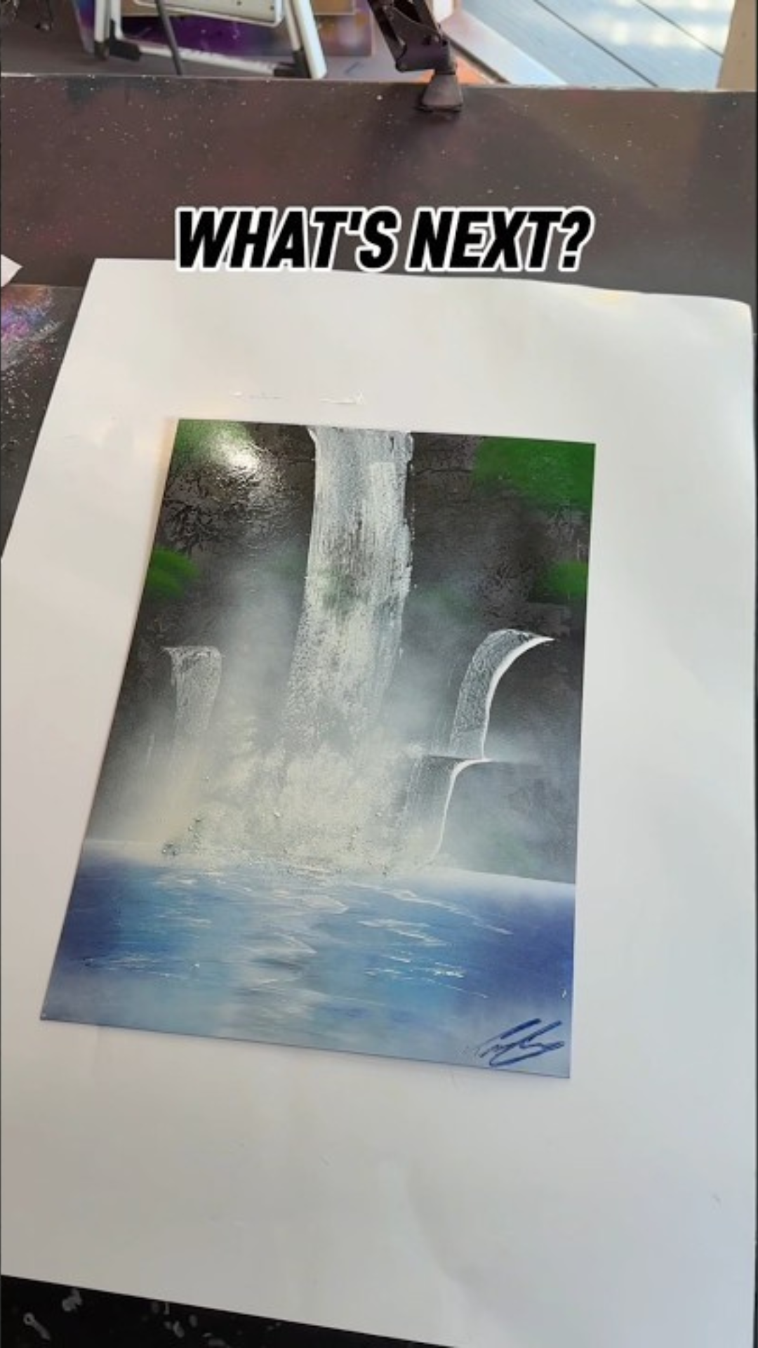 Easy waterfall spray painting techniques for beginners