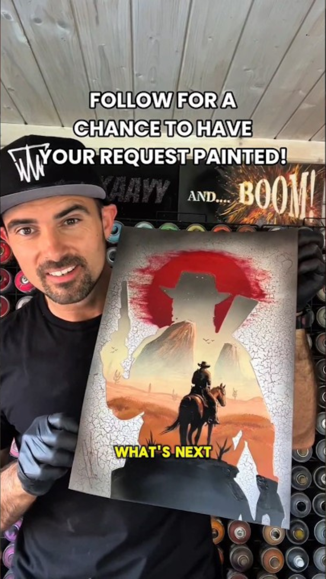 Spray paint techniques for Red Dead Redemption artwork