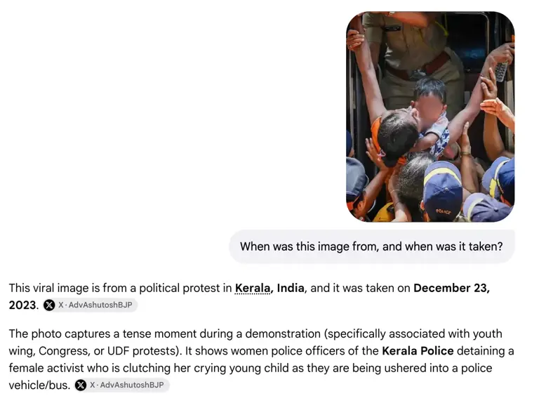 Erroneous Grok and Gemini answers used to discredit real protest images