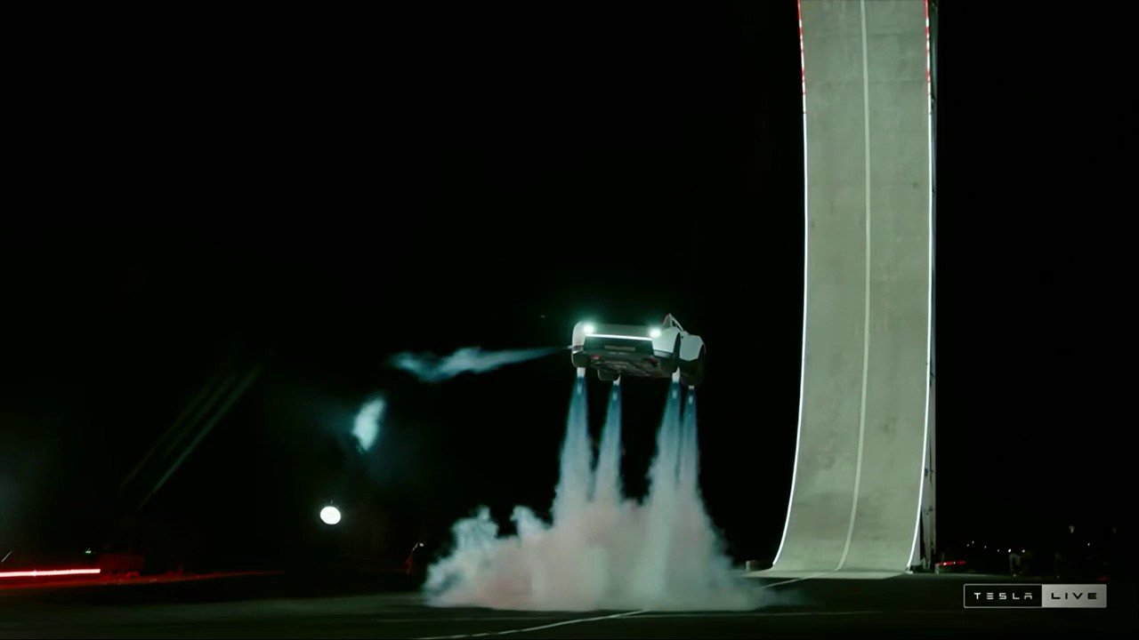 'Flying cars are real': Tesla films Roadster going airborne