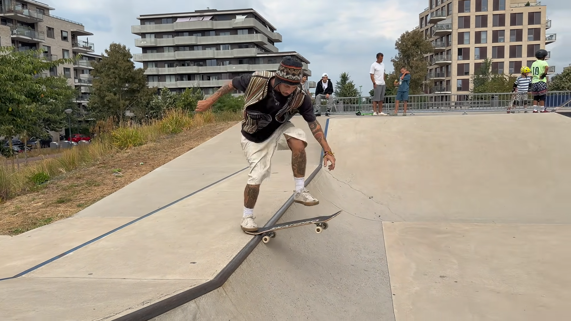 Testing the strange obstacles at Europe’s biggest skatepark