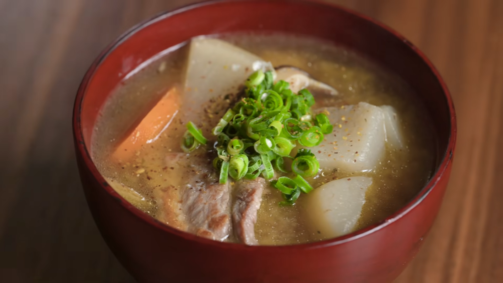 How searing pork belly transforms Japanese tonjiru