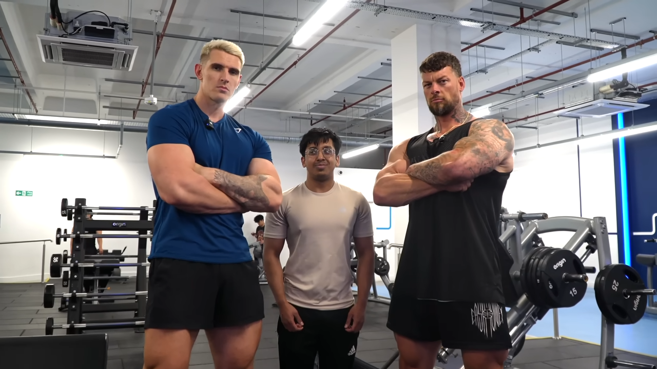 Two of the world's biggest bodybuilders test their strength against a ...