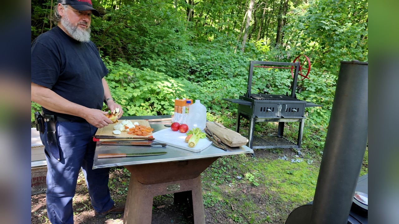 Wild duck stew uses apples and rough-cut vegetables instead of beef