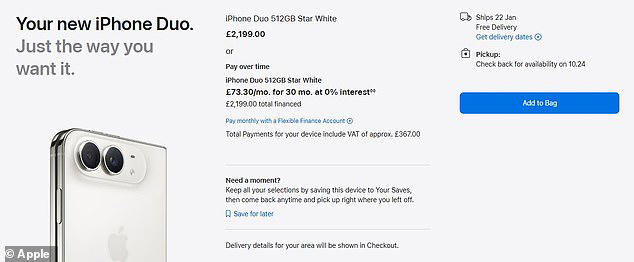 Want the iPhone Duo? You'll have to wait until January! Pre-orders sell ...