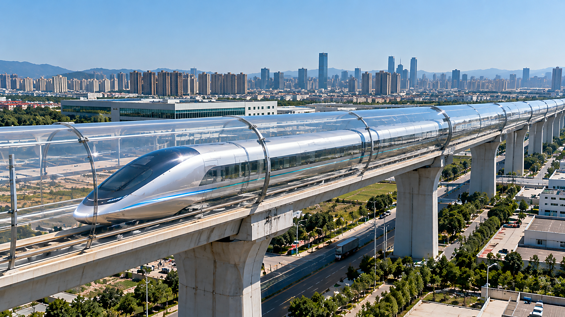 China is building a train that runs in vacuum tubes at 1,000 km/h, and ...