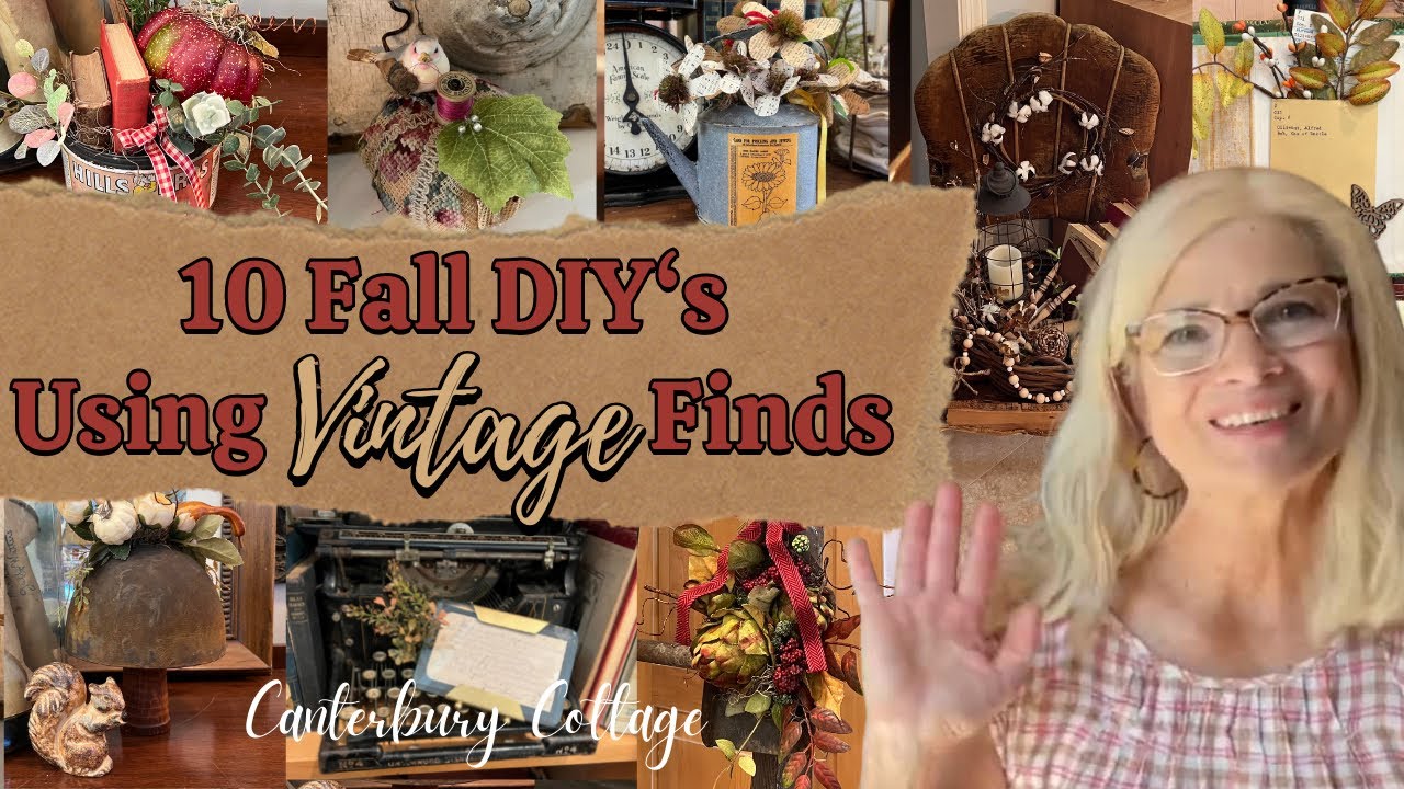 Cozy rustic fall decor using thrifted and vintage finds!