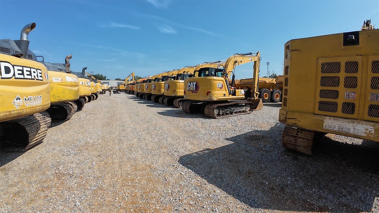 Searching for deals at a heavy equipment auction