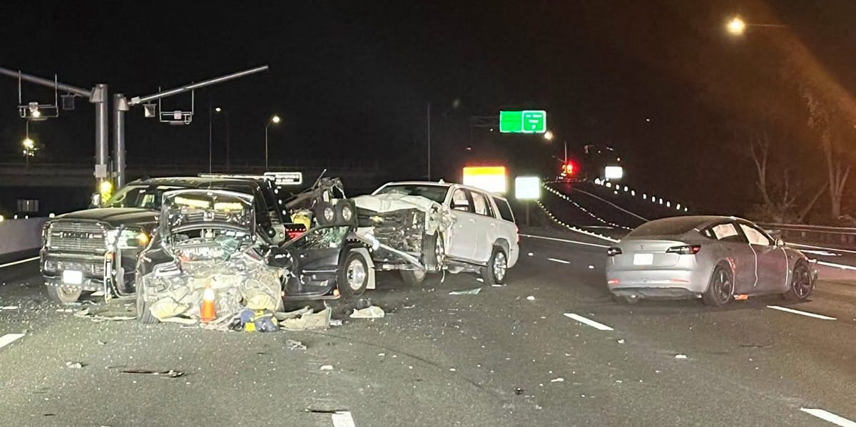 Tesla driver says he was asleep using FSD when he crashed into police ...