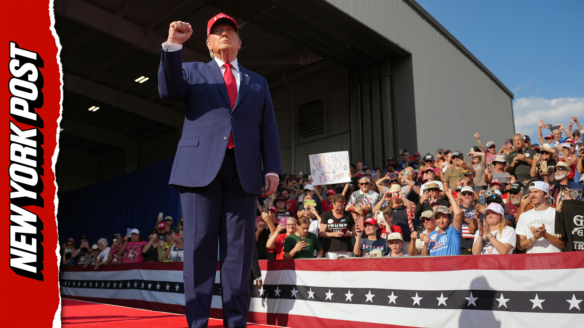Trump arrives in Georgia to roaring crowd to stump for Senate candidate ...