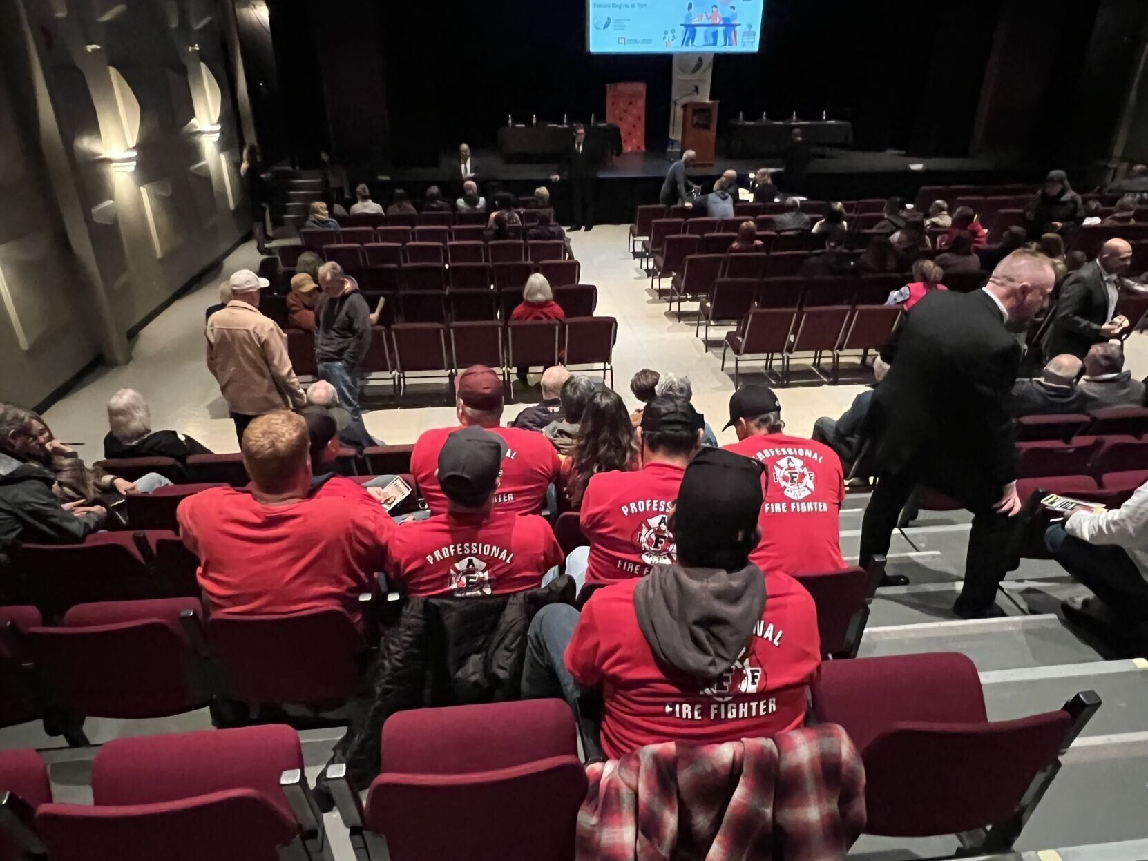 Fighting for 4: Portage firefighters attend election forum
