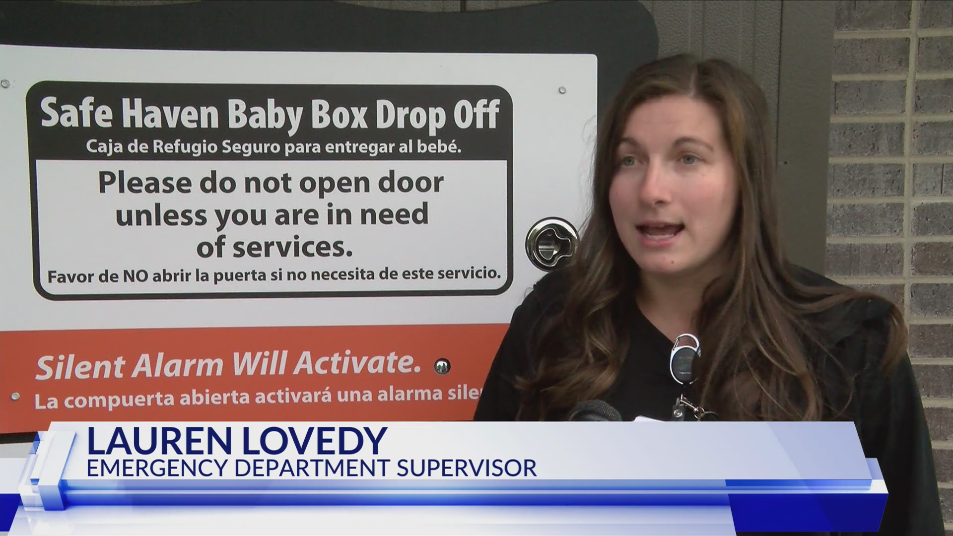 Safe Haven Baby Box set up at QCA hospital