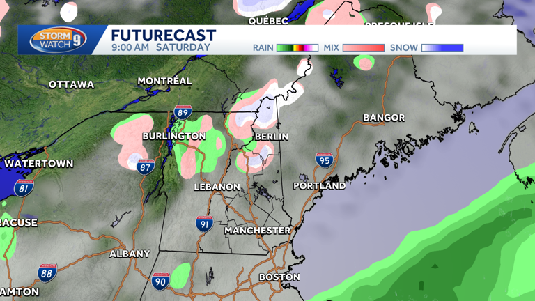 Impact weather in New Hampshire: Northern snow showers as cold air moves in