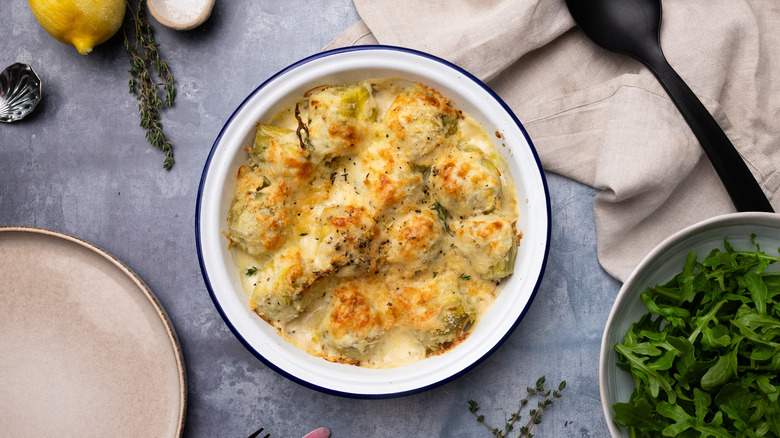 Creamy artichoke hearts gratin recipe